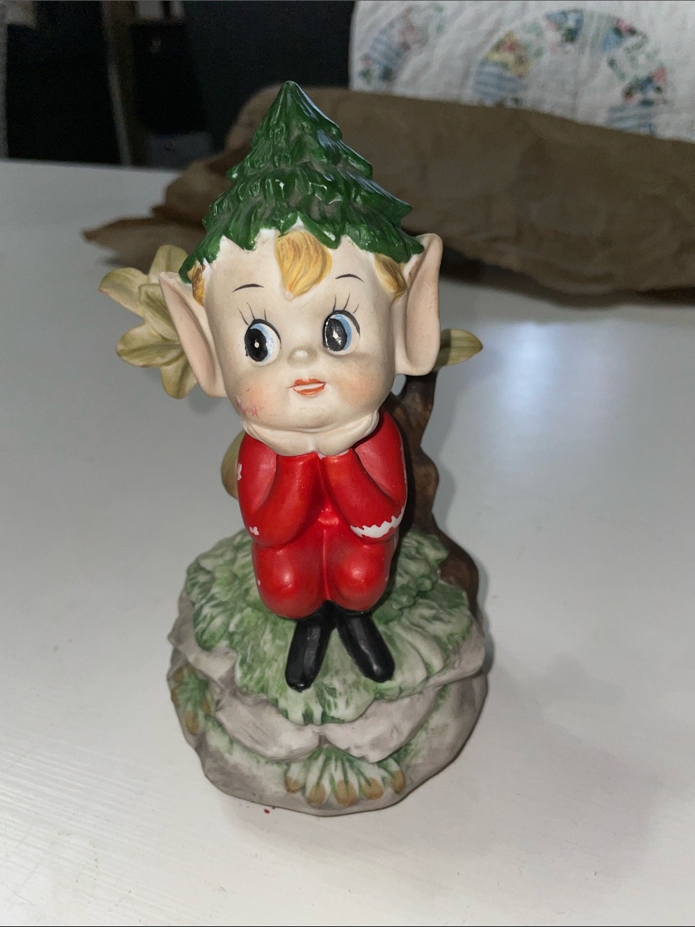 Vintage Berman and Anderson Christmas elf music box 1960’s